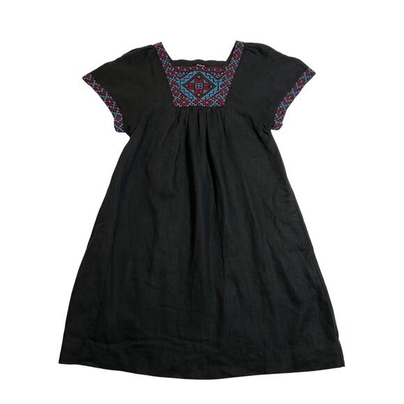 Madewell Embroidered Wanderer Mini Dress Size XXS Linen Boho Festival Colorful - Picture 4 of 12